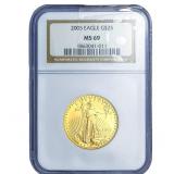 2005 1/2oz Gold Eagle $25 NGC MS69