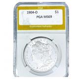 1904-O Morgan Silver Dollar PGA MS69
