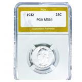 1932 Washington Silver Quarter PGA MS66