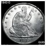 1843-O Seated Liberty Half Dollar CHOICE AU