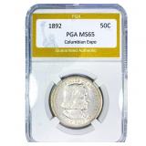 1892 Columbian Expo Half Dollar PGA MS65