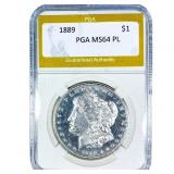 1889 Morgan Silver Dollar PGA MS64 PL