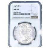 1879-S Morgan Silver Dollar NGC MS66