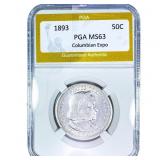 1893 Columbian Expo Half Dollar PGA MS63