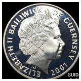 2001 Guernsey Silver 5 Pounds