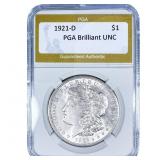 1921-D Morgan Silver Dollar PGA Brilliant UNC