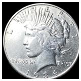 1934-S Silver Peace Dollar CLOSELY  UNCIRCULATED