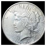 1922-S Silver Peace Dollar ABOUT UNCIRCULATED