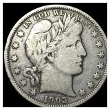 1903-O Silver Barber Half Dollar NEARLY  UNCIRCUL