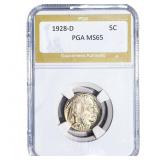 1928-D Buffalo Nickel PGA MS65