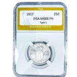 1917 Standing Liberty Quarter PGA MS66 FH Type 1