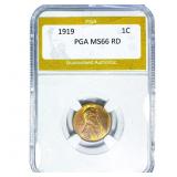 1919 Wheat Cent PGA MS66 RD