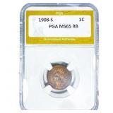 1908-S Indian Head Cent PGA MS65 RB