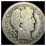 1893-S Silver Barber Half Dollar NICELY  CIRCULAT