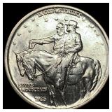 1925 Silver Stone Mountain Half Dollar CHOICE  BU