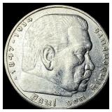 1936A Germany Silver 5 Reichsmark