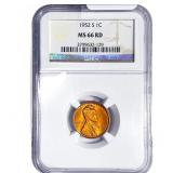 1952-S Wheat Cent NGC MS66 RD