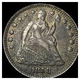 1858 Silver Seated Liberty Half Dime LIGHTLY  CIR