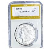 1890-S Morgan Silver Dollar PGA Brilliant UNC
