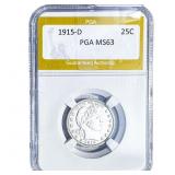 1915-D Barber Quarter PGA MS63