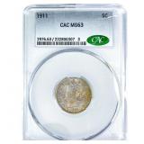 1911 Liberty Victory Nickel CAC MS63