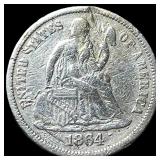 1864-S Silver Seated Liberty Dime HIGH GRADE