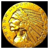 1913 Indian Head Half Eagle $5 Gold CHOICE AU