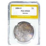 1884-O Morgan Silver Dollar PGA MS64 Monster