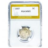 1937 Buffalo Nickel PGA MS65