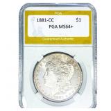 1881-CC Morgan Silver Dollar PGA MS64+
