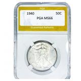 1940 Walking Liberty Half Dollar PGA MS66
