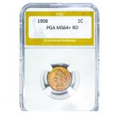 1908 Indian Head Cent PGA MS64+ RD