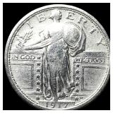 1917 Type 1 Standing Liberty Quarter CHOICE AU