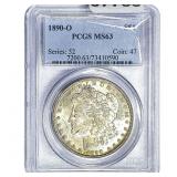 1890-O Morgan Silver Dollar PCGS MS63