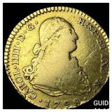 1798 Spain Charles IV Gold 2 Escudos