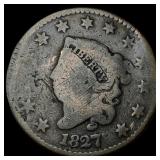 1827 Coronet Head Large Cent NICELY  CIRCULATED