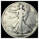1917-S Walking Liberty Half Dollar LIGHTLY  CIRCU