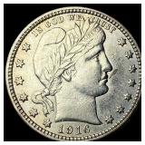 1916-D Silver Barber Quarter CLOSELY  UNCIRCULATE