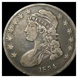 1834 Silver Capped Bust Half Dollar LIGHTLY  CIRC