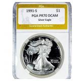 1991-S Silver Eagle PGA PR70 DCAM