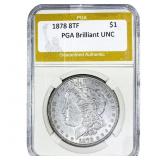 1878 8TF Morgan Silver Dollar PGA Brilliant UNC