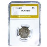1915-D Buffalo Nickel PGA MS65