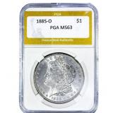 1885-O Morgan Silver Dollar PGA MS63