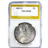 1882-O Morgan Silver Dollar PGA MS66