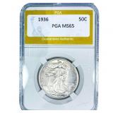 1936 Walking Liberty Half Dollar PGA MS65