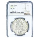 1896-O Morgan Silver Dollar NGC AU53