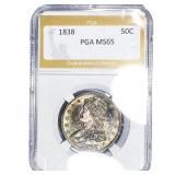 1838 Capped Bust Half Dollar PGA MS65