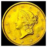 1852 Gold $1 Liberty Head Type 1 CLOSELY  UNCIRCU