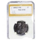1800/1799 Draped Bust Large Cent PGA XF40