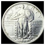 1917 Type 1 Standing Liberty Silver Quarter  CHOI